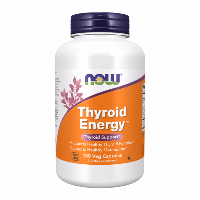 NOW Foods Thyroid Energy, 180 вегетарианских капсул (повреждённая банка)