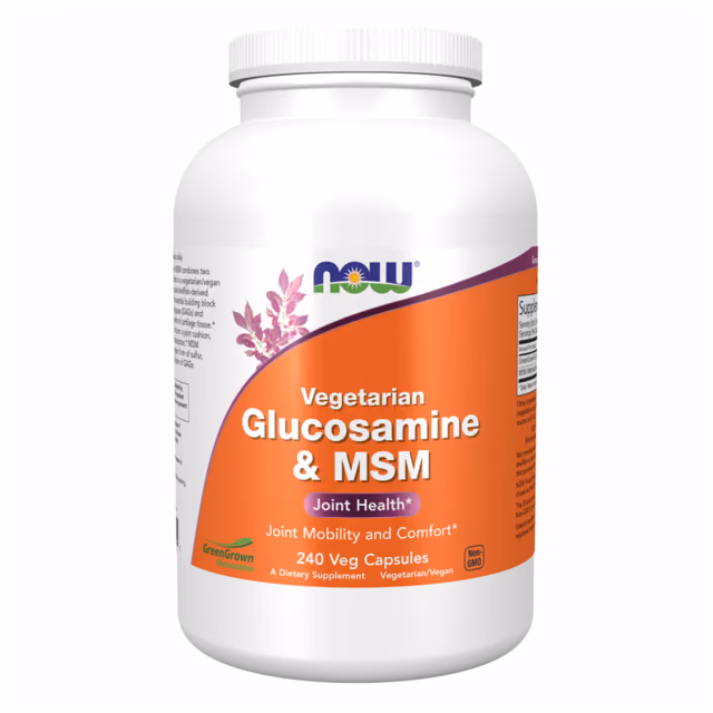 NOW Foods Vegetarian Glucosamine & MSM, 240 вегетарианских капсул
