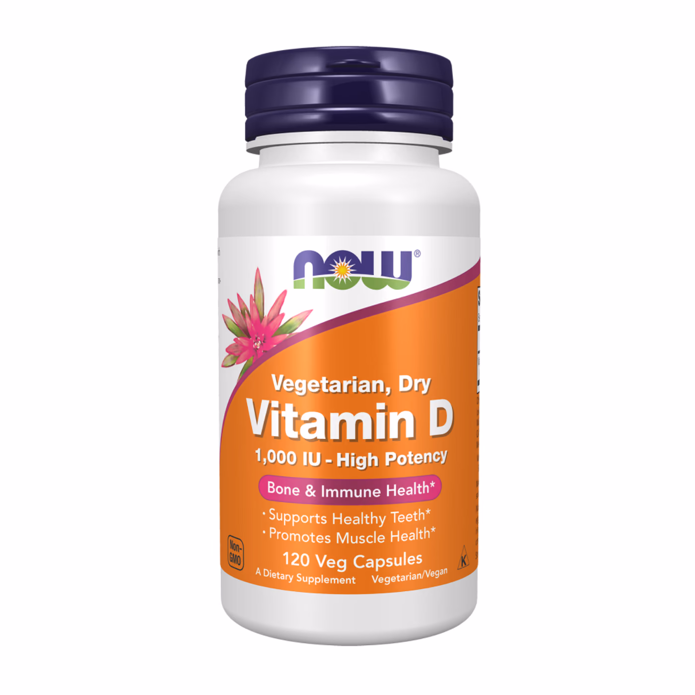 NOW Foods Витамин D2 1000 МЕ Dry, 120 вегетарианских капсул