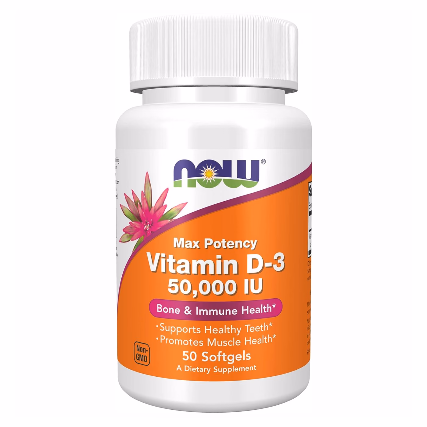 NOW Foods Vitamin D-3 50 000 МЕ, 50 мягких капсул