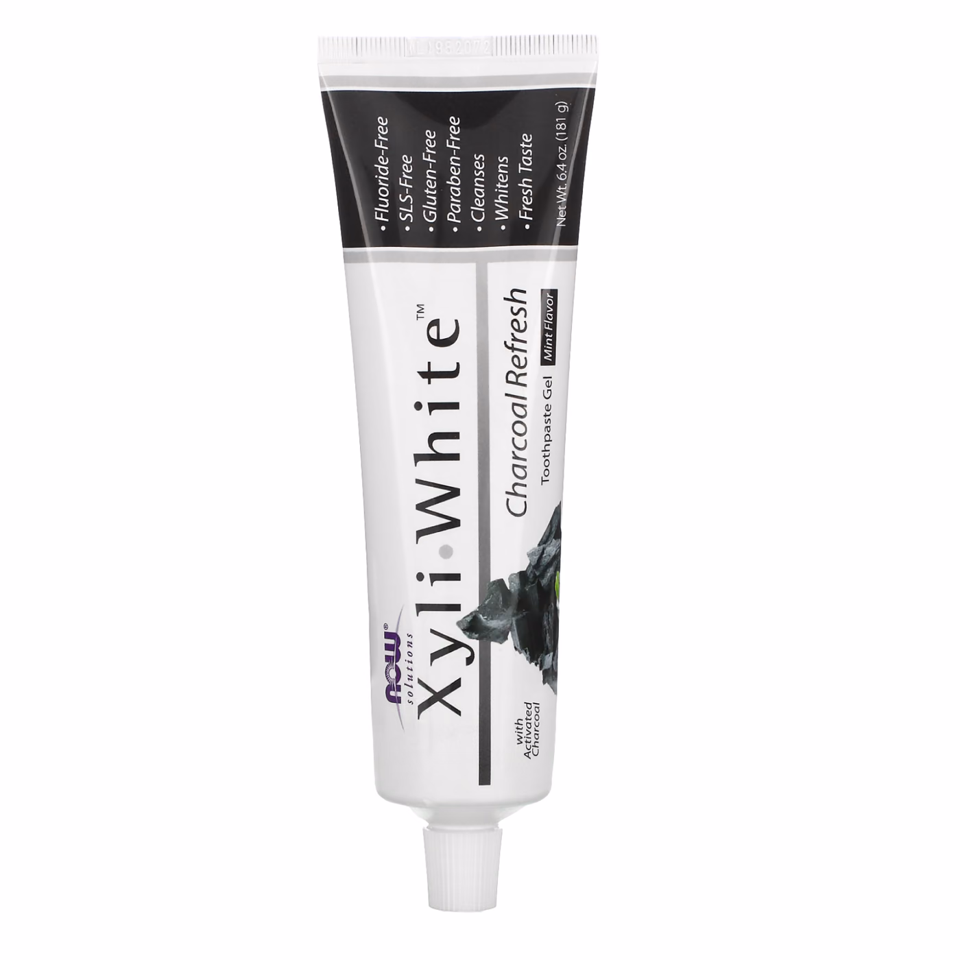 NOW Solutions Xyli•White Charcoal Refresh Toothpaste Gel, мятный вкус, 181 г