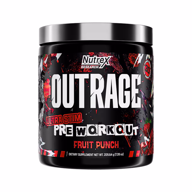 Nutrex Outrage Ultra-Stim Pre-Workout, Fruit Punch, 30 порций