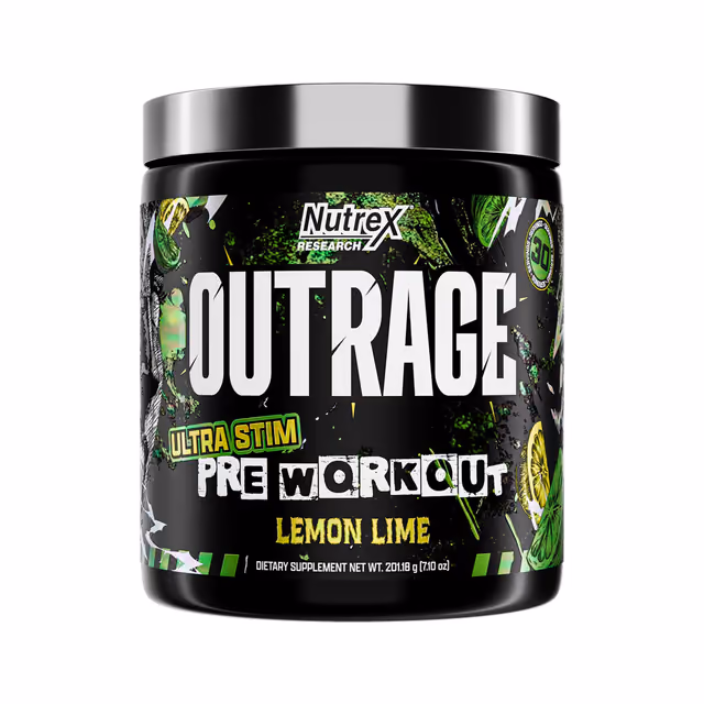 Nutrex Outrage High-Stim Pre-Workout, Lemon Lime, 30 порций