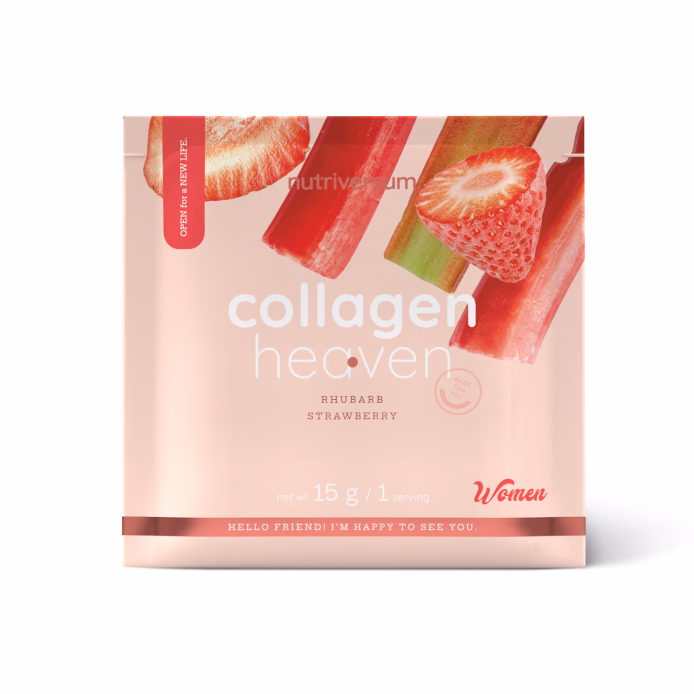 Nutriversum Collagen Heaven Rhubarb Strawberry, семпл 15 г
