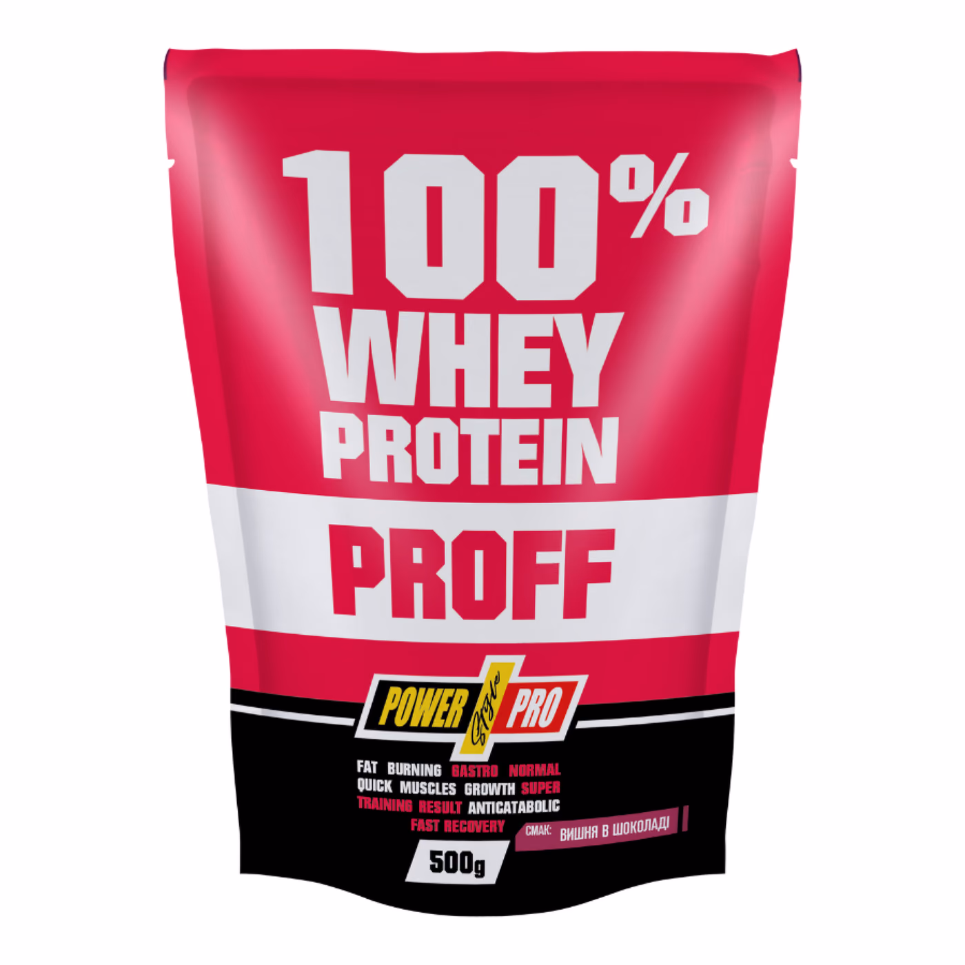 Power Pro 100% Whey Protein Proff, Вишня в шоколаде, 500 г