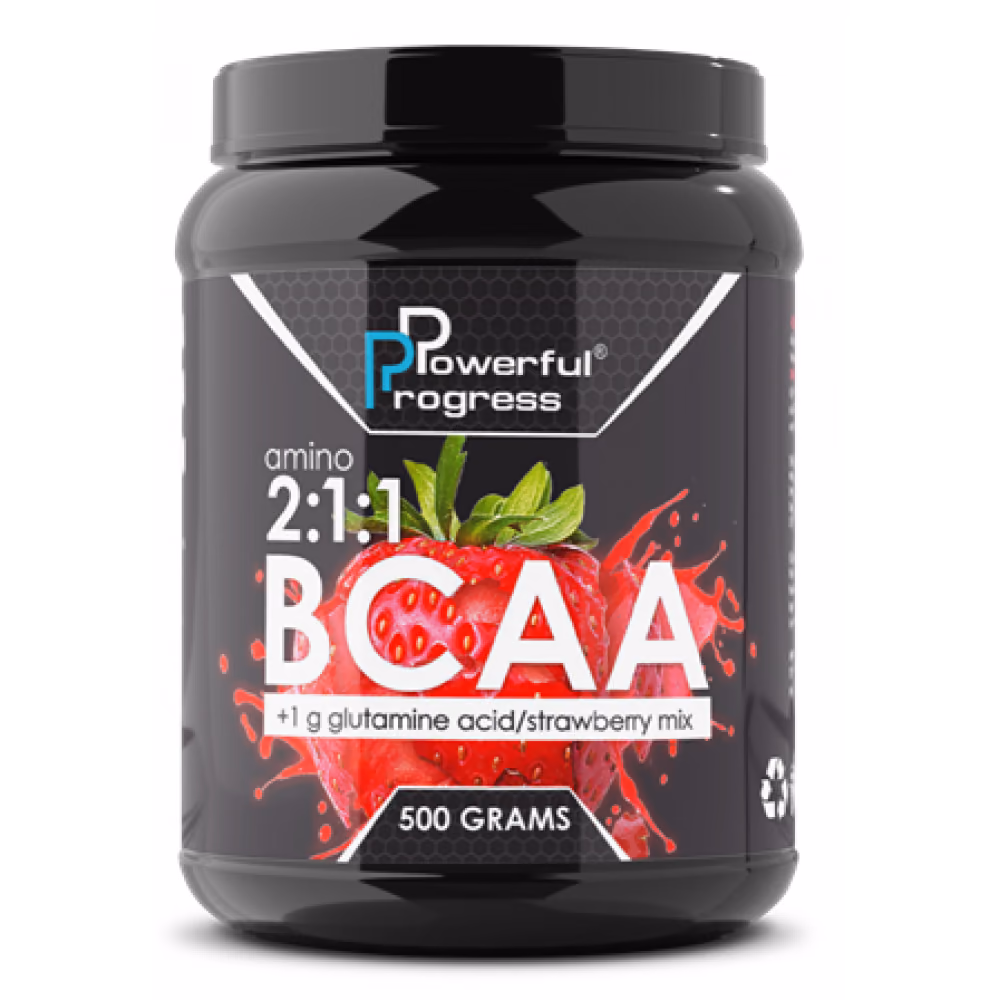 BCAA 2:1:1 + Glutamine - 500g Strawberry