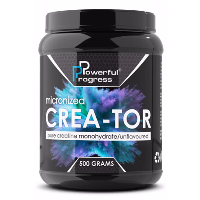 Powerful Progress Crea-Tor Micronized, моногидрат креатина без вкуса, 500 г