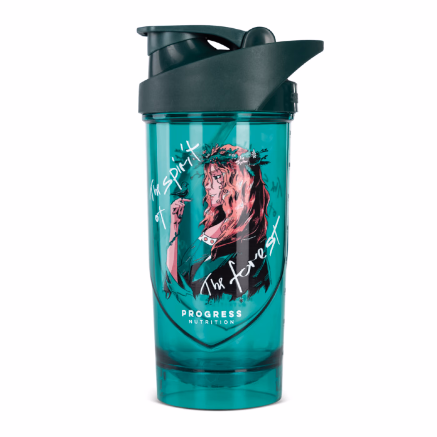 Progress Nutrition Shaker The Spirit Of The Forest, зелёный, 700 мл