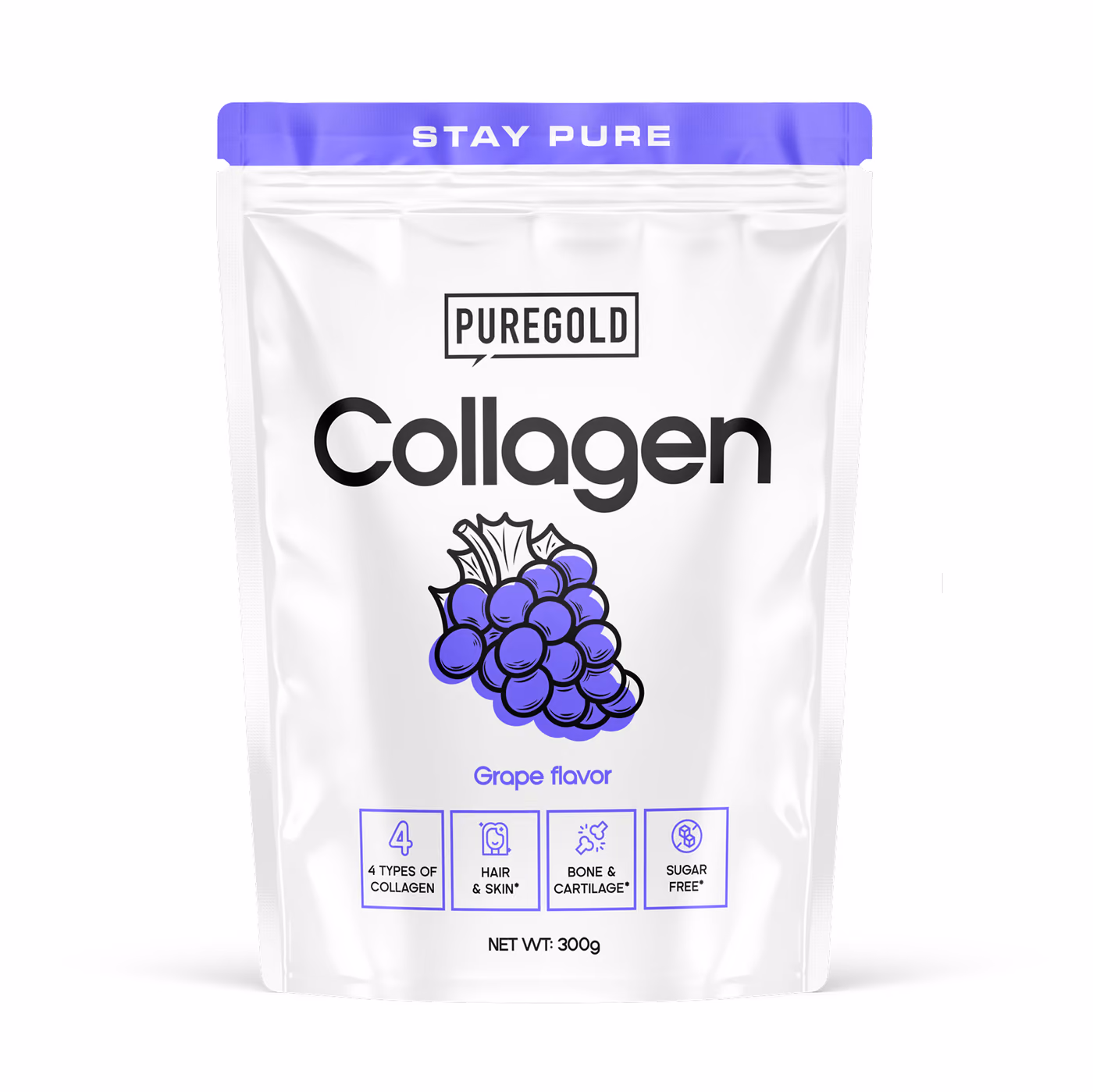 Pure Gold Collagen, виноград, 300 г