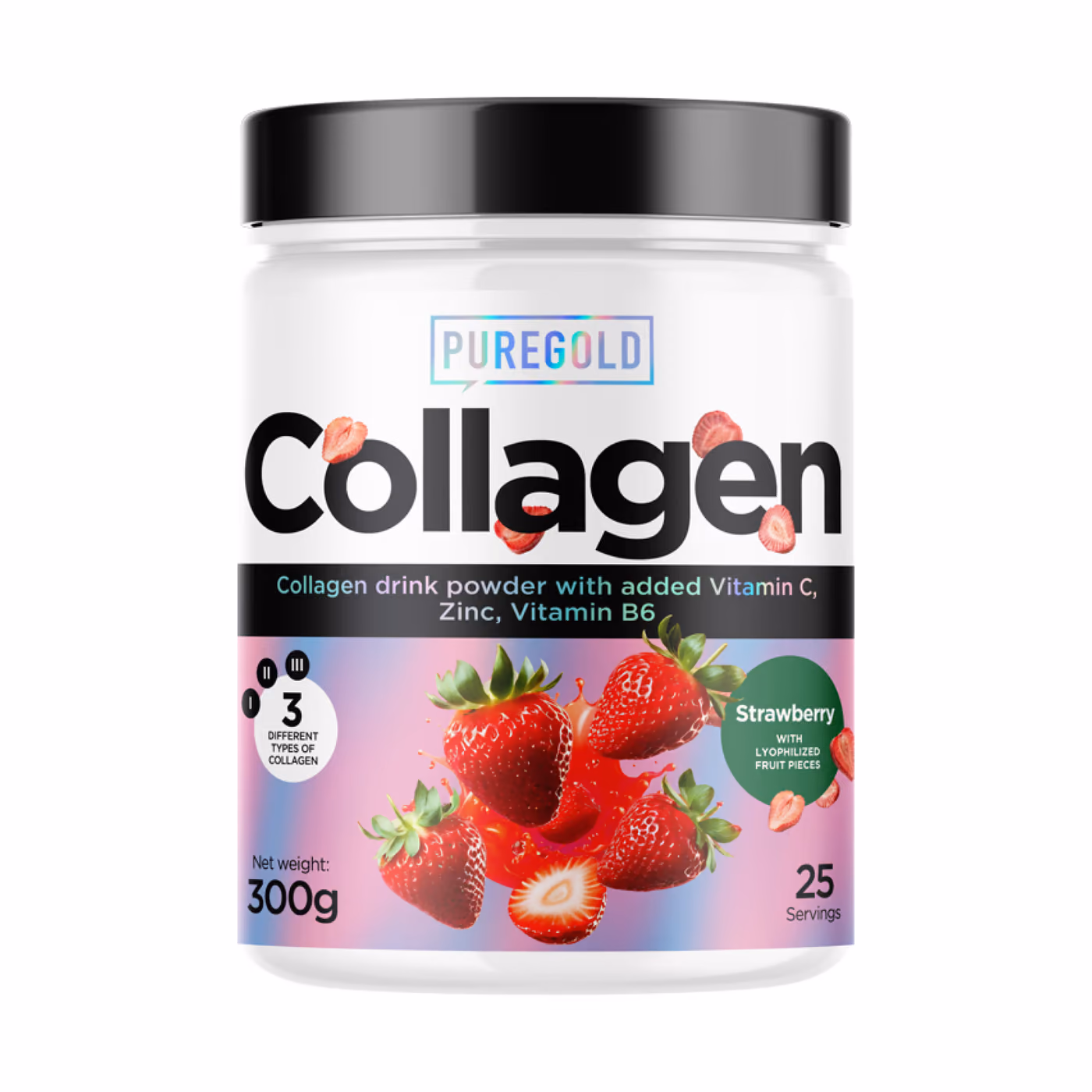 Collagen - 300g Strawberry ith Strawberry pieces