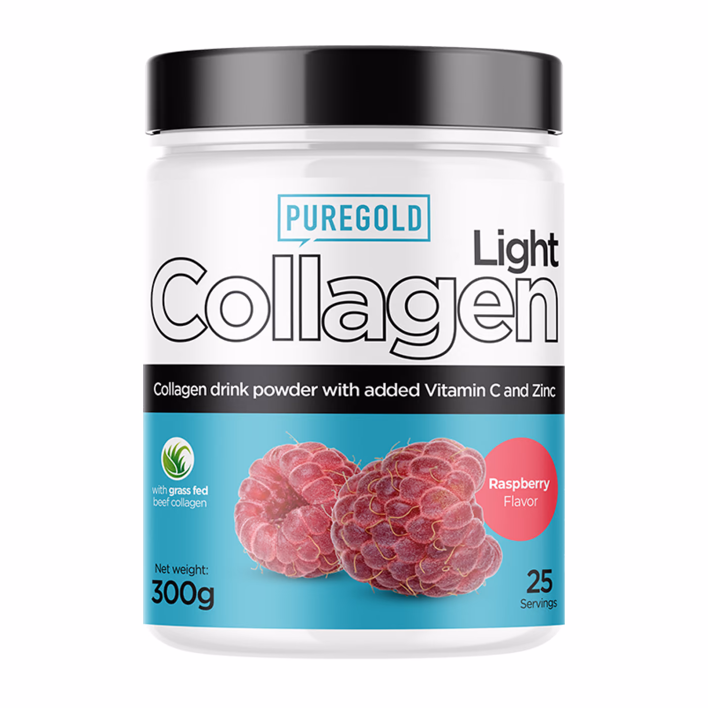 Pure Gold Collagen Light, малина, 300 г