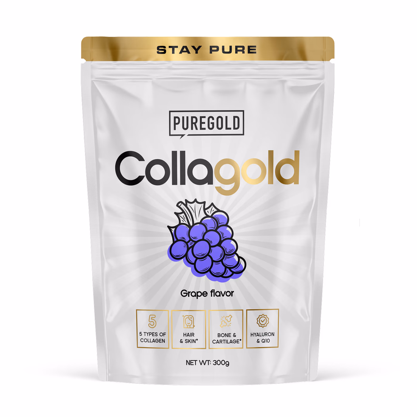 Pure Gold CollaGold, виноградный вкус, 300 г