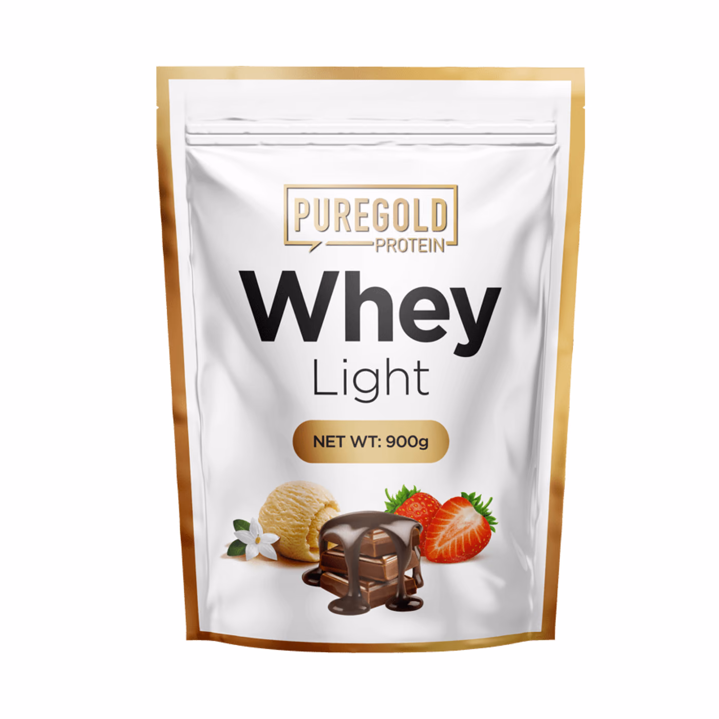 Pure Gold Whey Light — клубника, 900 г