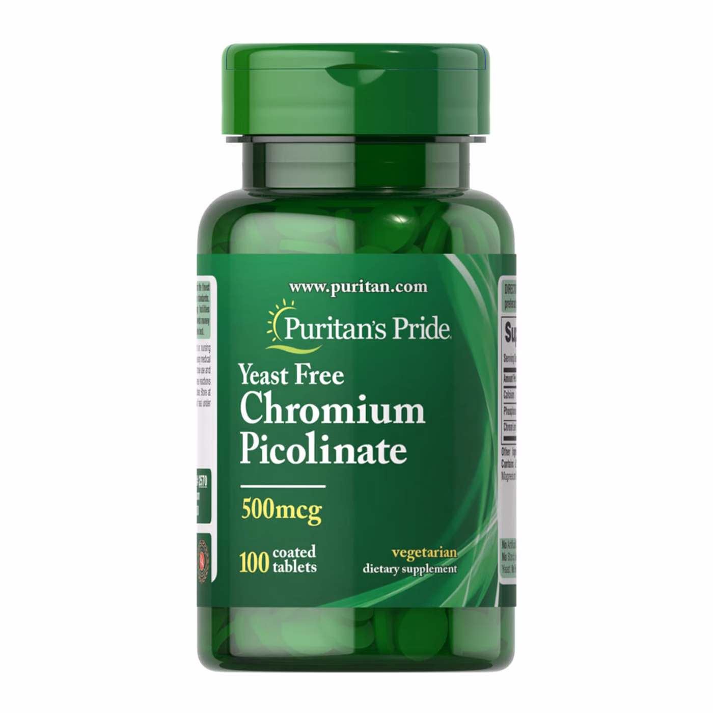 Chromium Picolinate 500 mcg Yeast Free - 100 tabs