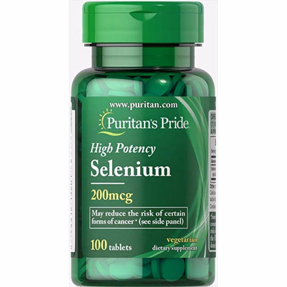 Puritan’s Pride Selenium 200 мкг, 100 вегетарианских таблеток