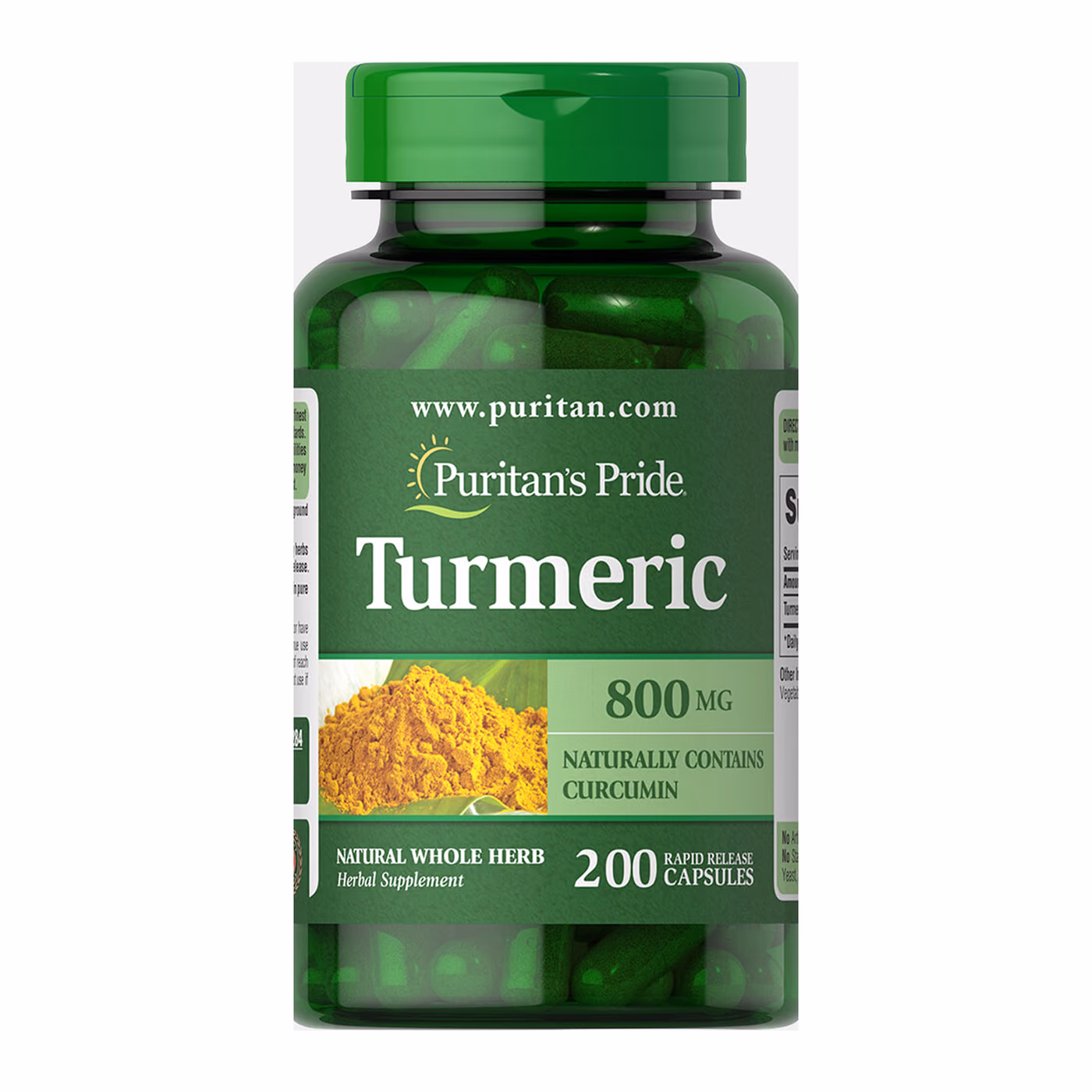 Puritan’s Pride Turmeric 800 mg, 200 капсул