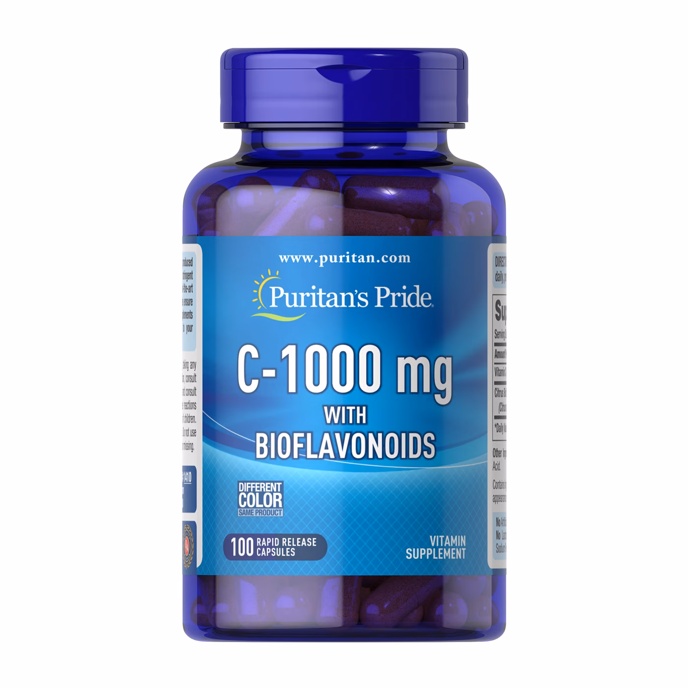 Puritan's Pride Vitamin C-1000 mg с биофлавоноидами, 100 капсул