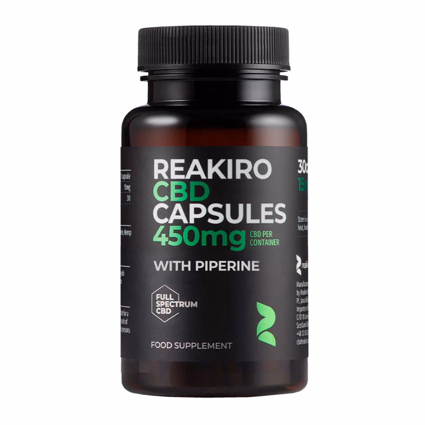 CBD Isolate Vegan Capsules with Piperine 450mg - 30 caps