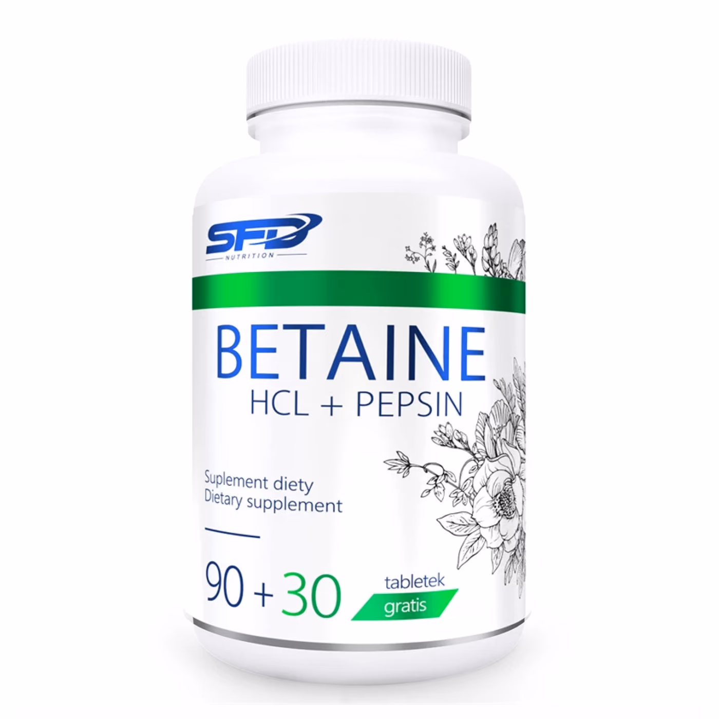 SFD Nutrition Betaine HCl + Pepsin, 120 таблеток
