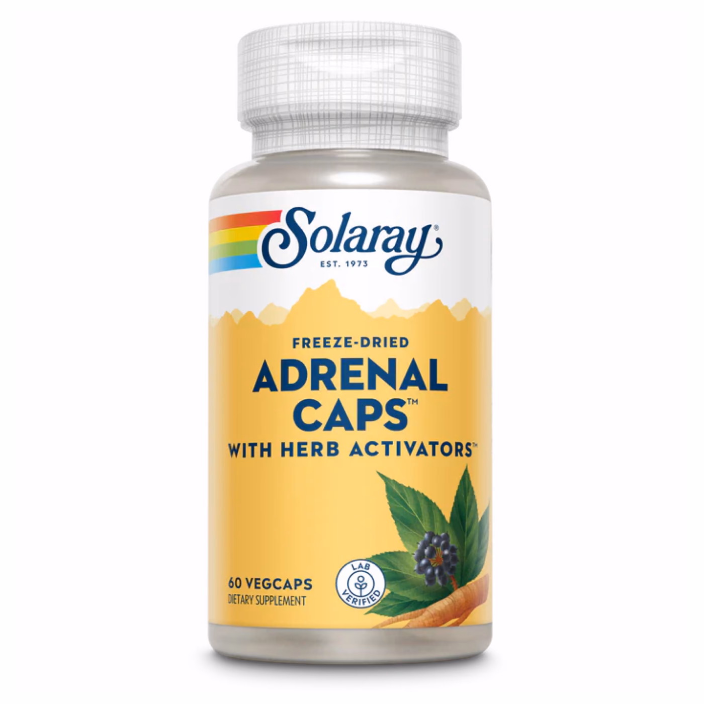 Solaray Adrenal Caps™ с активаторами трав, 60 вегетарианских капсул