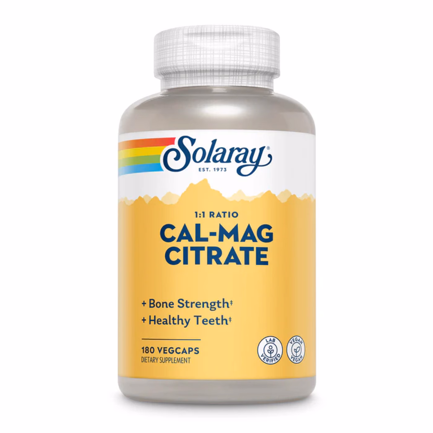 Solaray Cal-Mag Citrate, 180 вегетарианских капсул