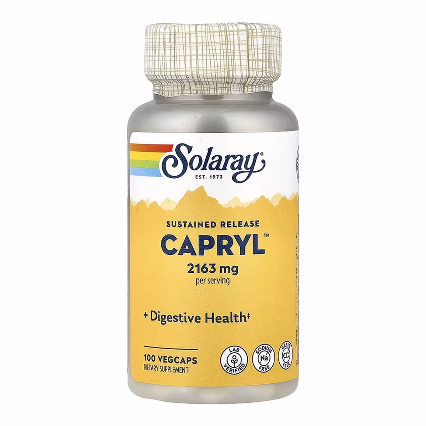 Solaray Capryl 2163 мг, 100 вегетарианских капсул