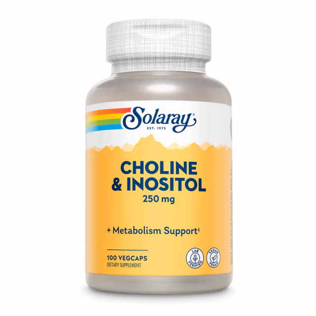 Solaray Choline & Inositol, 100 вегетарианских капсул