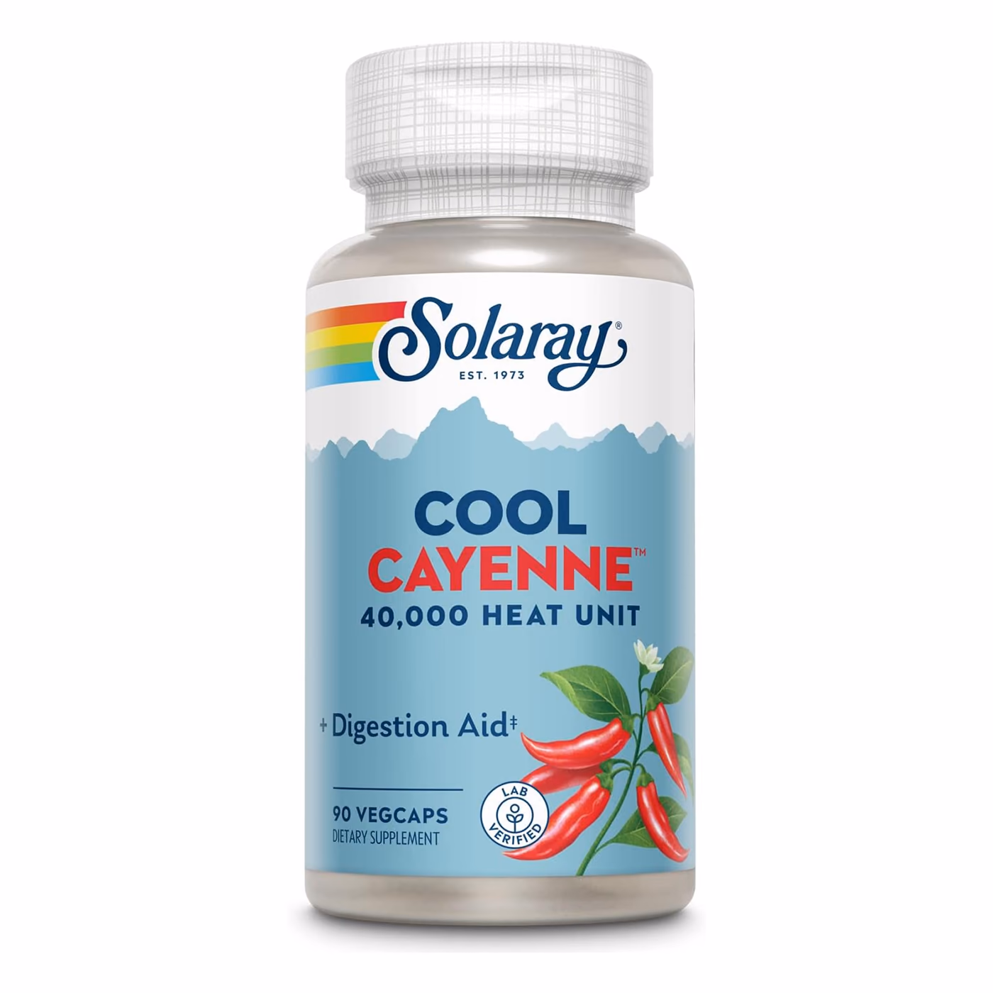 Cool Cayenne Pepper 40,000 HU 600mg - 90 vcaps