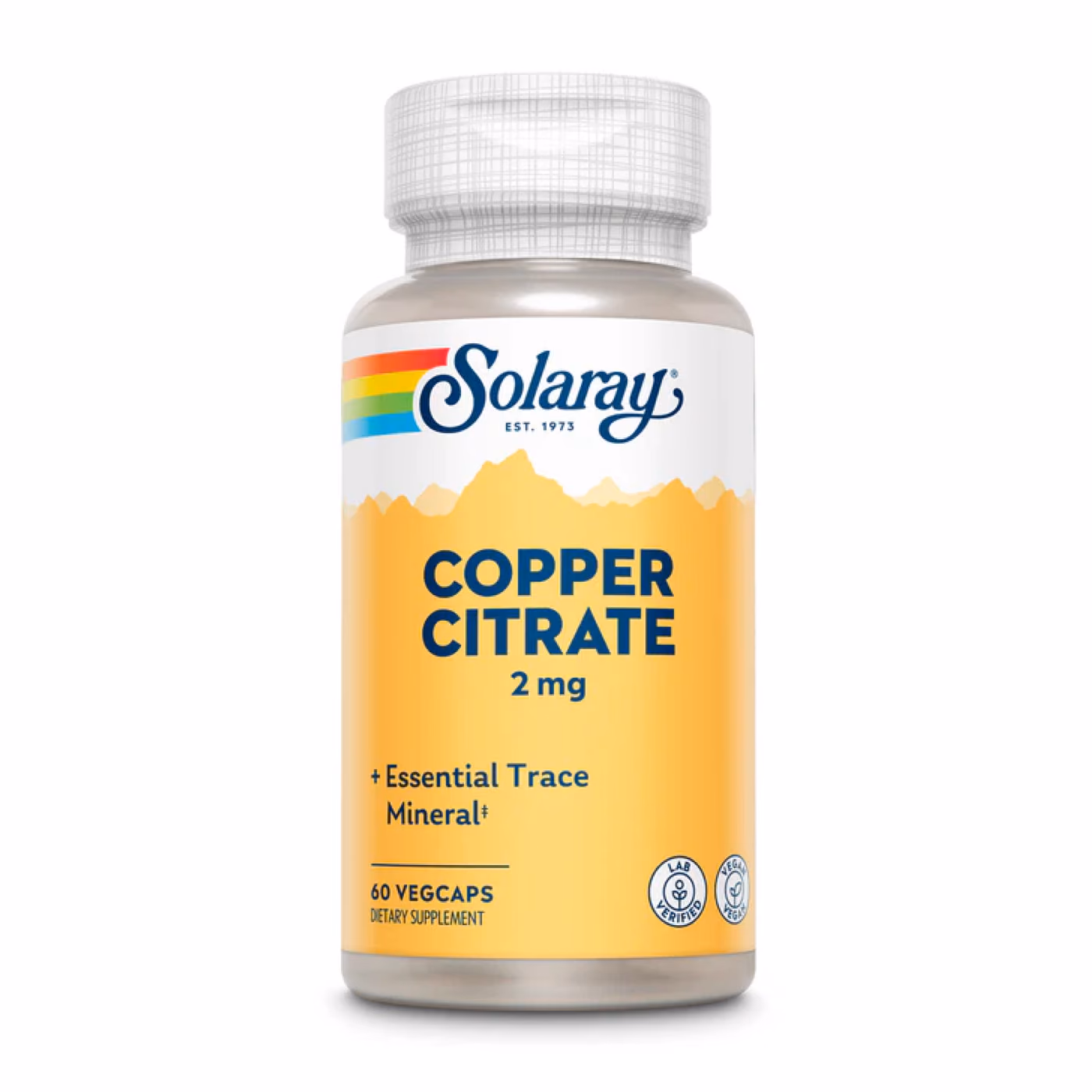 Solaray Copper Citrate 2 мг, 60 растительных капсул