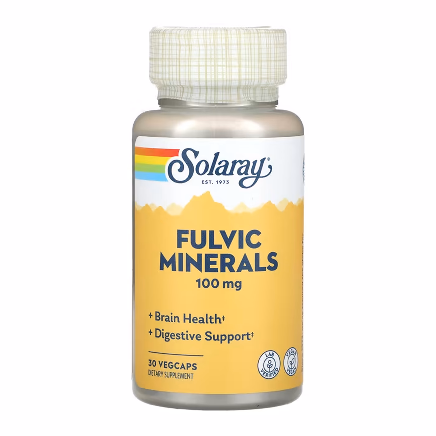 Solaray Fulvic Minerals 100 мг — 30 вегетарианских капсул
