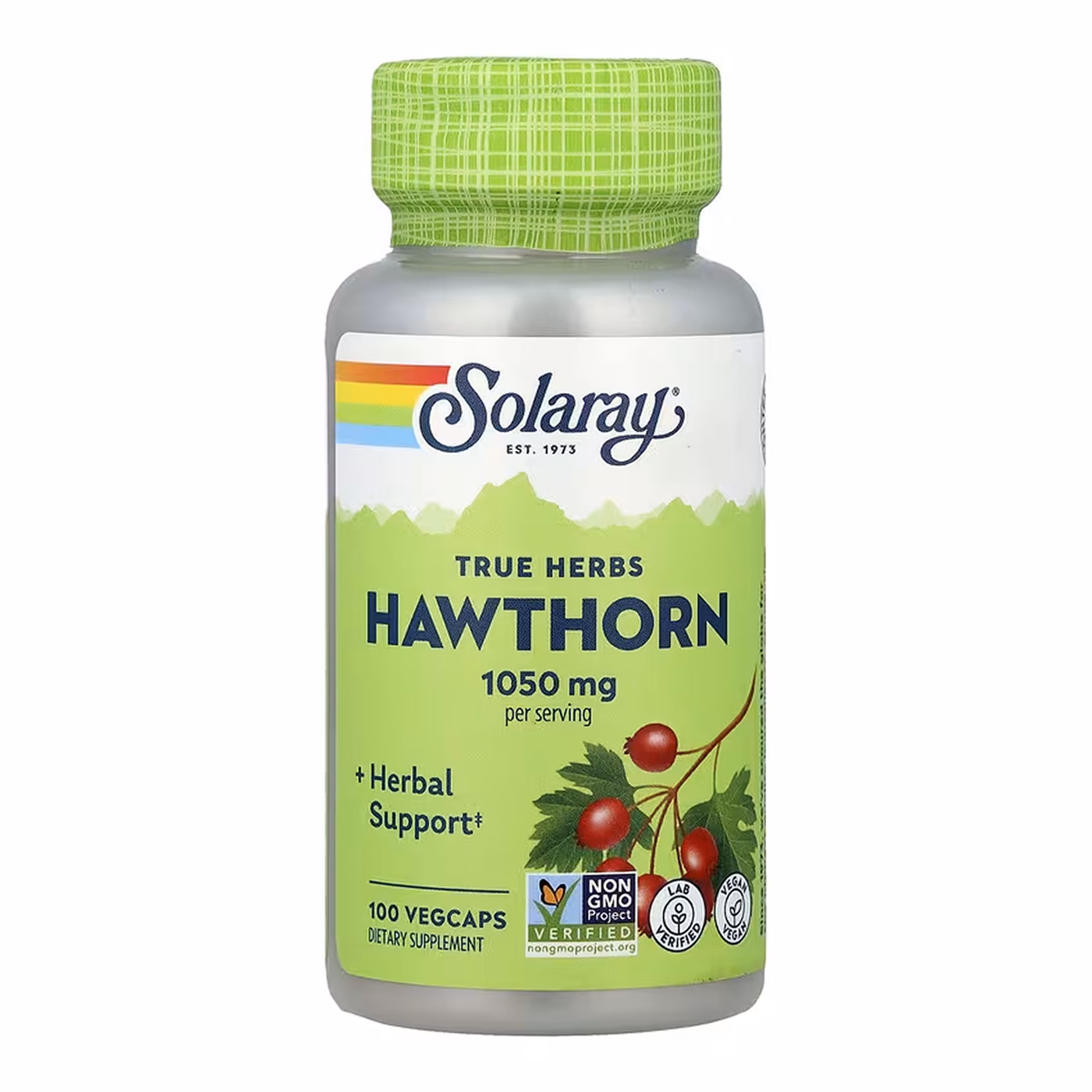 Solaray Hawthorn Berry 525 мг — 100 вегетарианских капсул