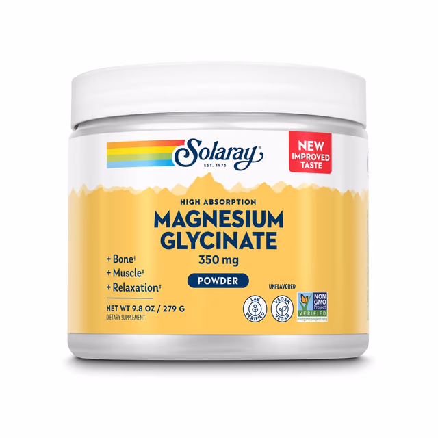 Solaray Magnesium Glycinate Powder 350 мг, 279 г, без вкуса
