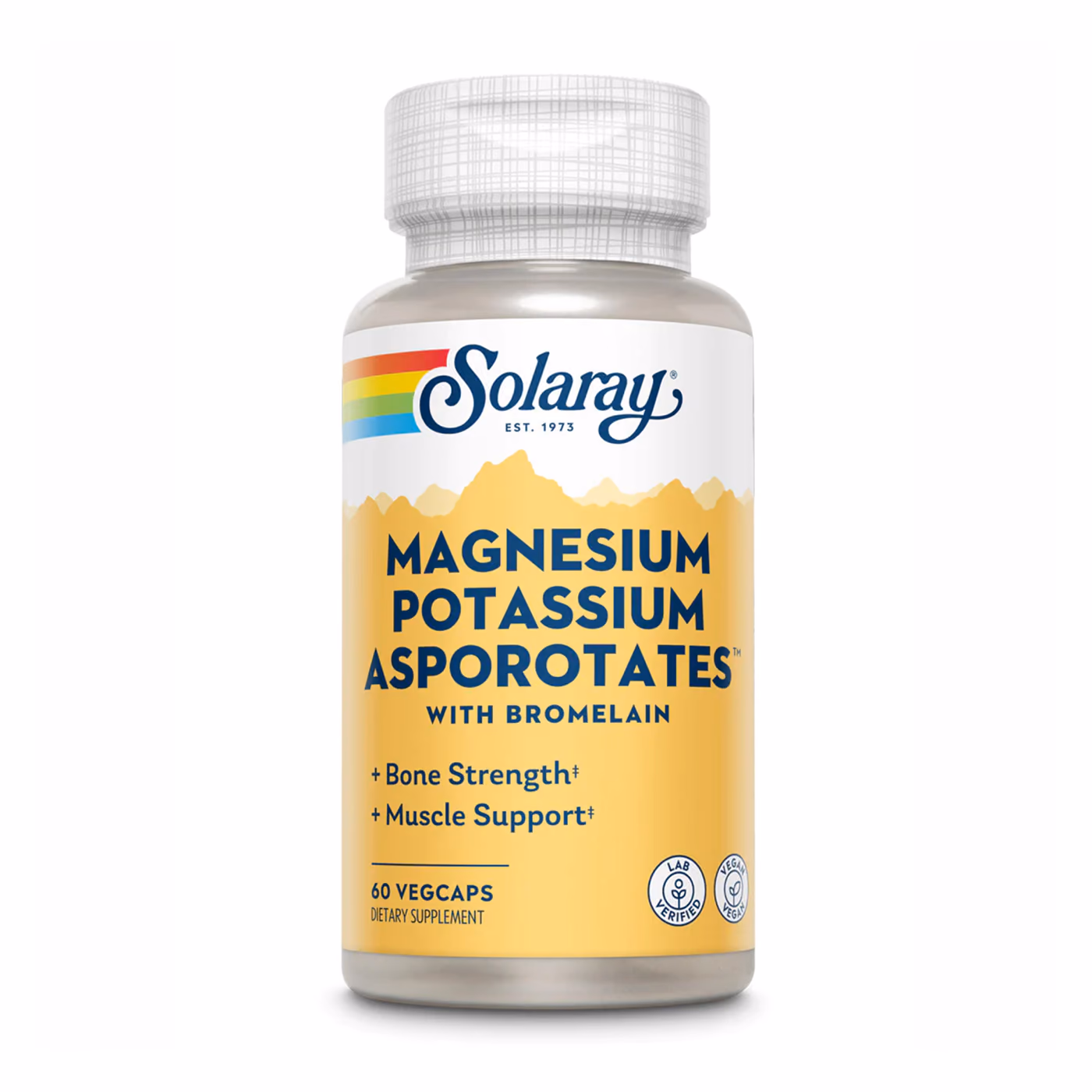Solaray Magnesium & Potassium Asporotates with Bromelain, 60 вегетарианских капсул