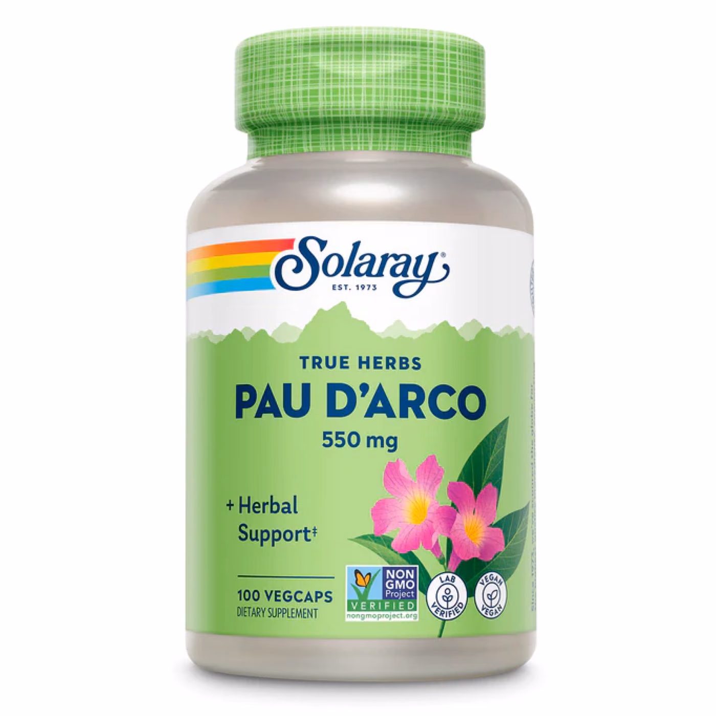 Solaray True Herbs Pau D'Arco 550 мг, 100 растительных капсул