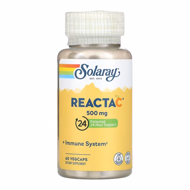 Solaray Reacta-C 500 мг, 60 вегетарианских капсул