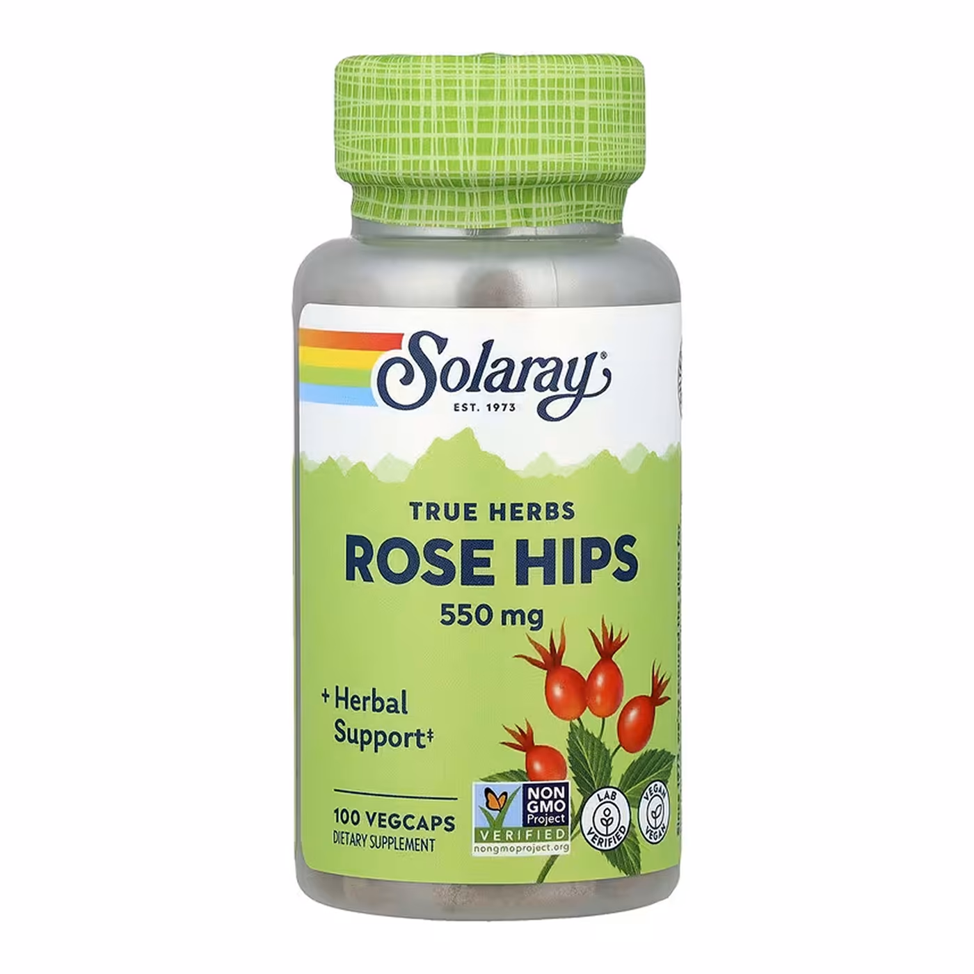 Solaray Rose Hips Fruit 550 мг — 100 вегетарианских капсул