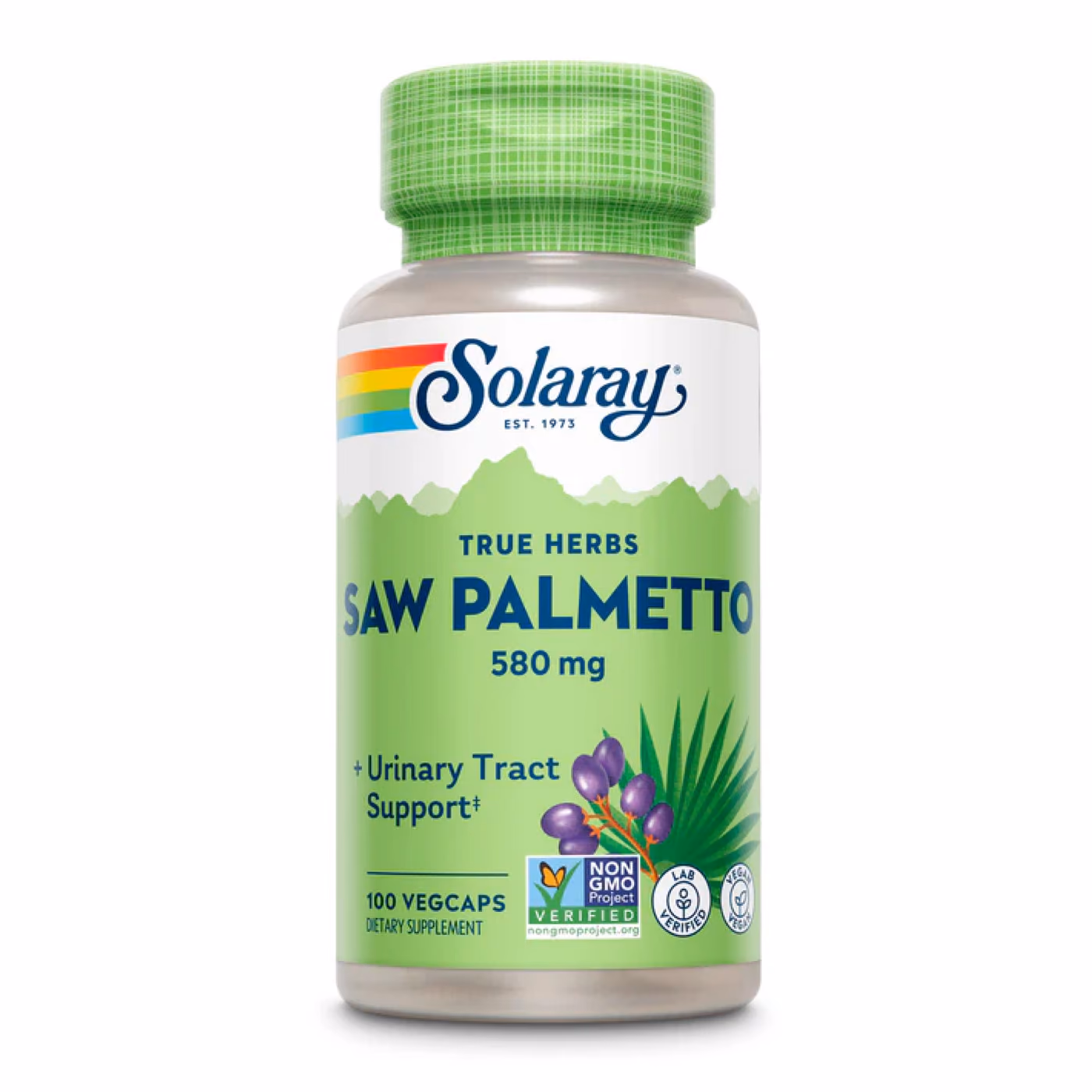 Solaray Saw Palmetto Berry 580 мг, 100 вегетарианских капсул