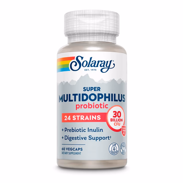 Solaray Super Multidophilus 24 Strain Probiotic 30 Billion CFU, 60 растительных капсул