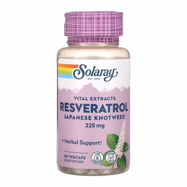 Solaray Triple Strength Resveratrol 225 мг — 60 веганских капсул