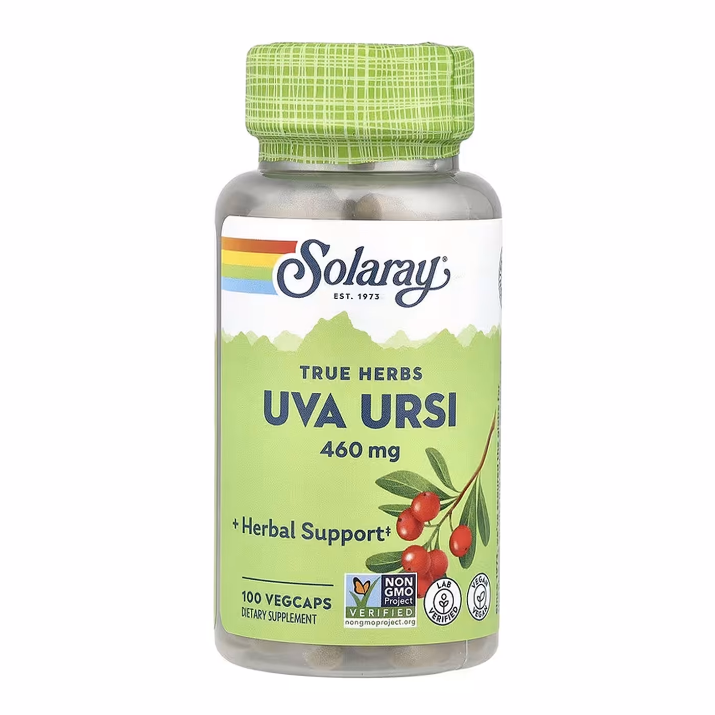 Solaray Uva Ursi 460 мг, 100 вегетарианских капсул