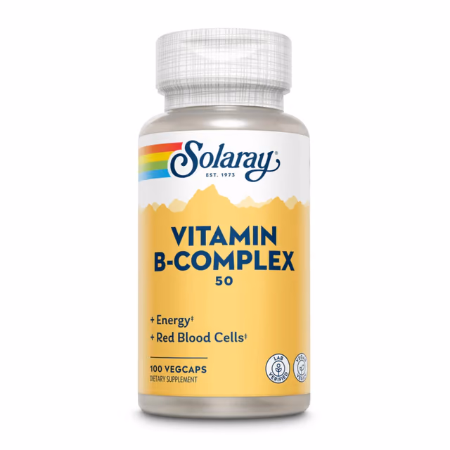 Solaray Vitamin B-Complex 50, 100 веганских капсул