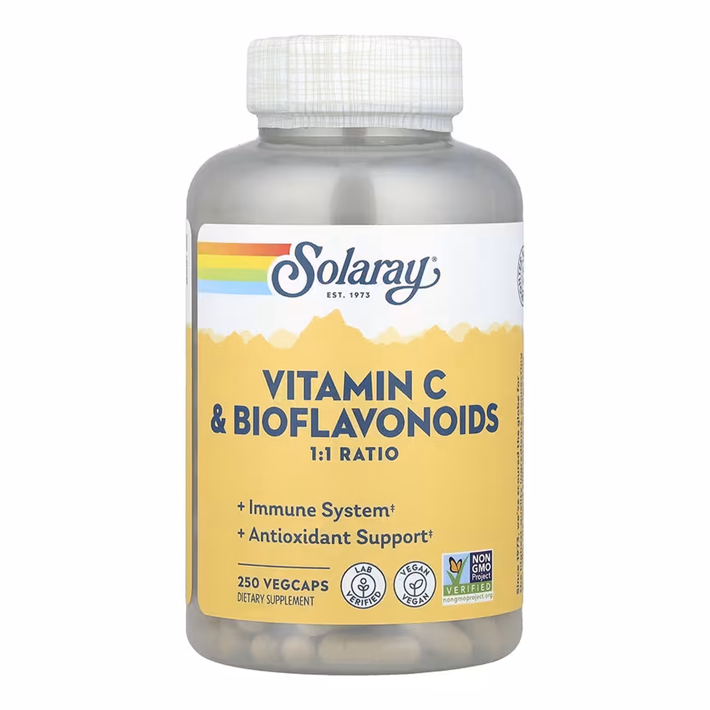 Solaray Vitamin C & Bioflavonoids 1:1 500 мг, 250 вегкапсул