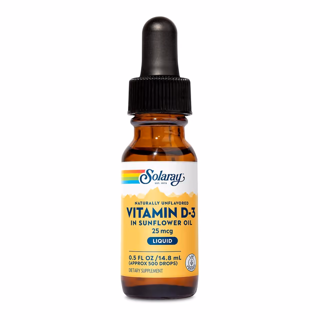 Solaray Vitamin D-3 25 мкг, 14,8 мл