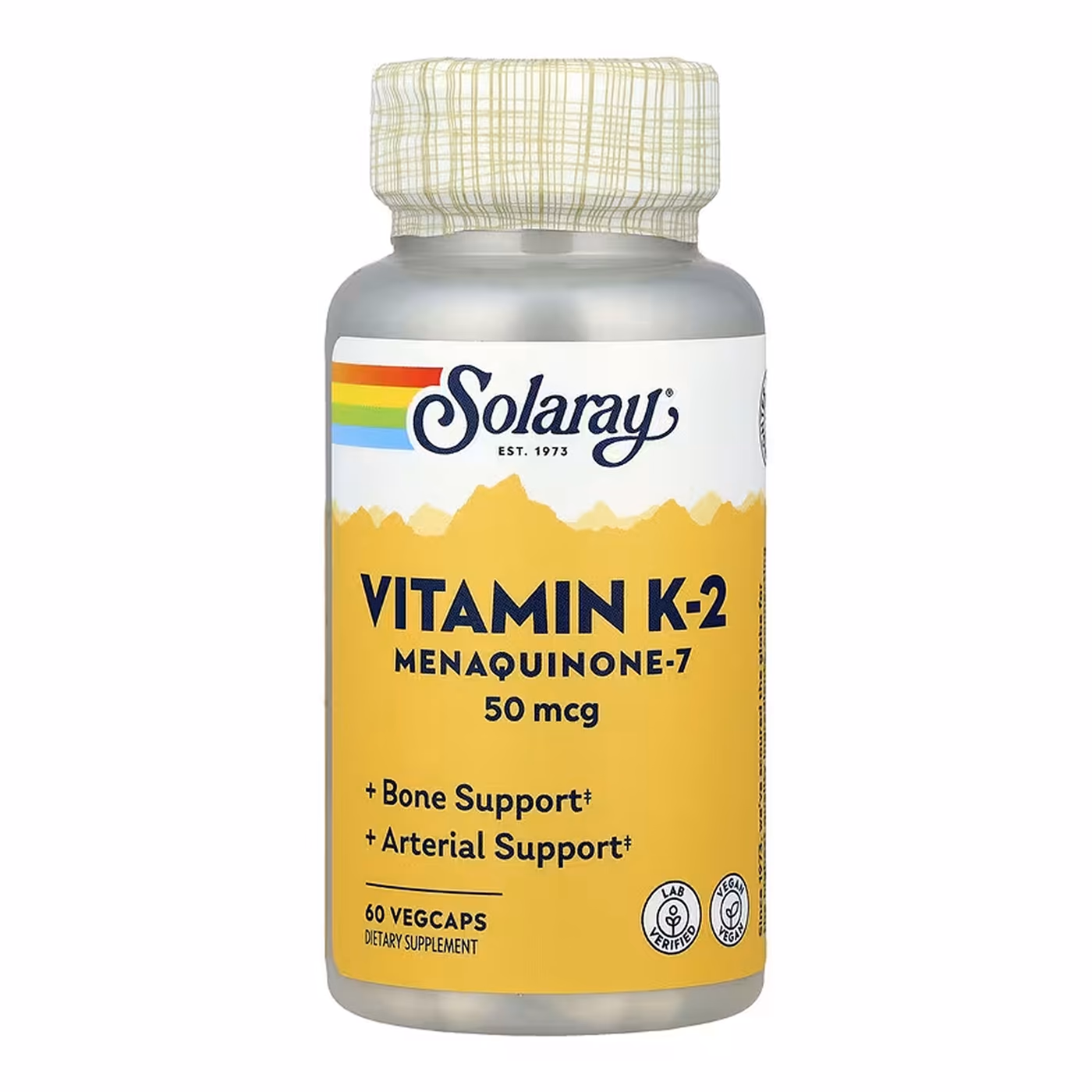 Solaray Vitamin K-2 MK-7 50 мкг, 60 вегетарианских капсул