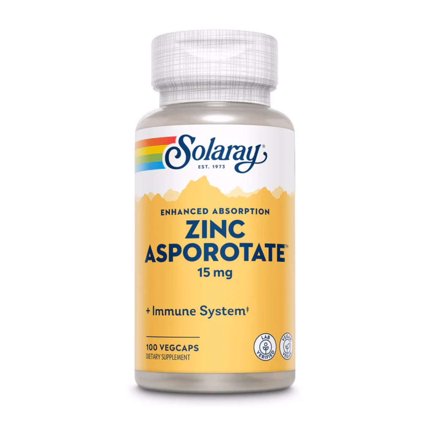 Solaray Zinc Asporotate 15 мг, 100 растительных капсул