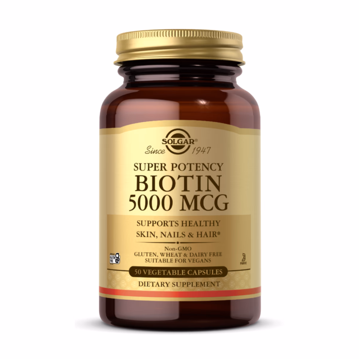 Solgar Biotin 5000 mcg, 50 растительных капсул
