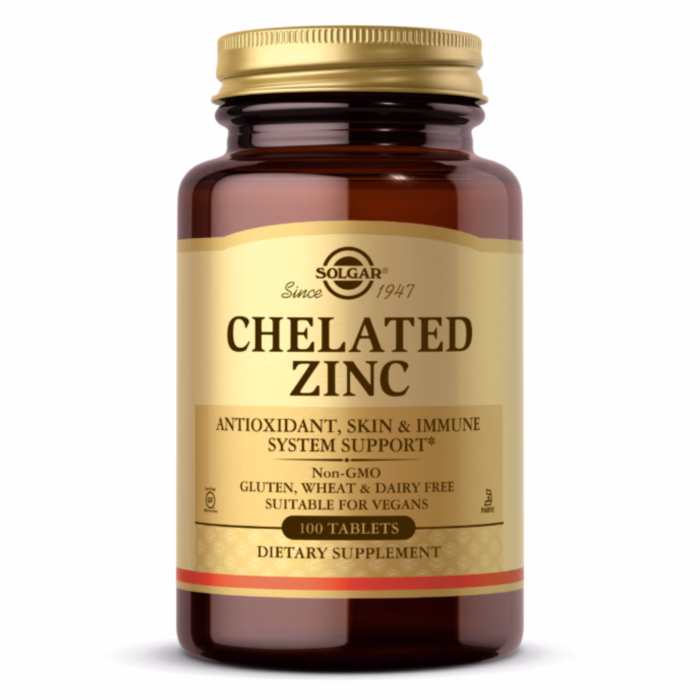 Solgar Chelated Zinc, 22 мг, 100 таблеток