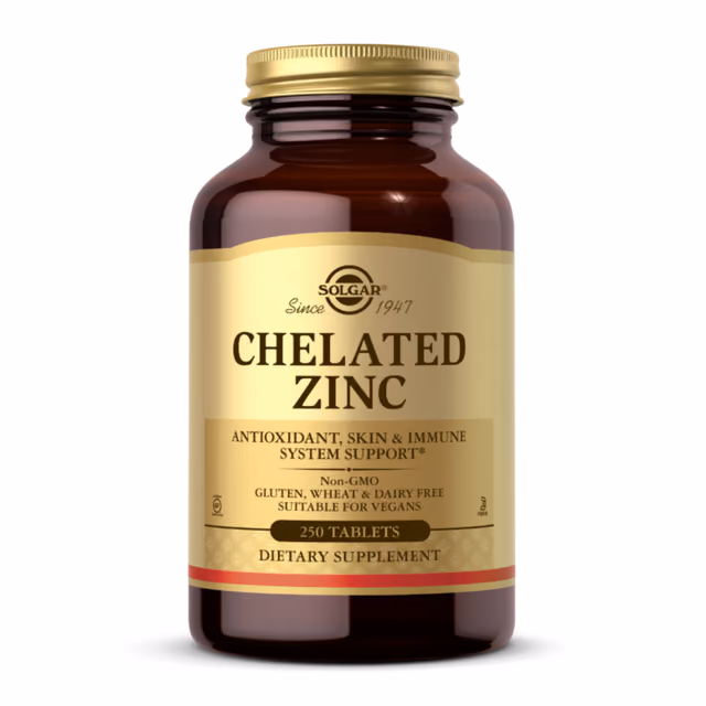 Solgar Chelated Zinc, 22 мг, 250 таблеток