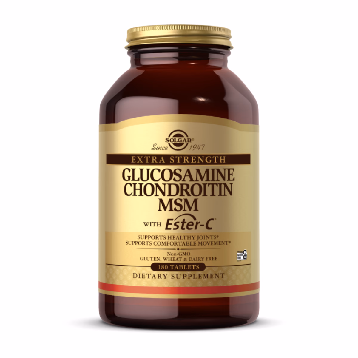 Solgar Extra Strength Glucosamine Chondroitin MSM with Ester-C®, 180 таблеток