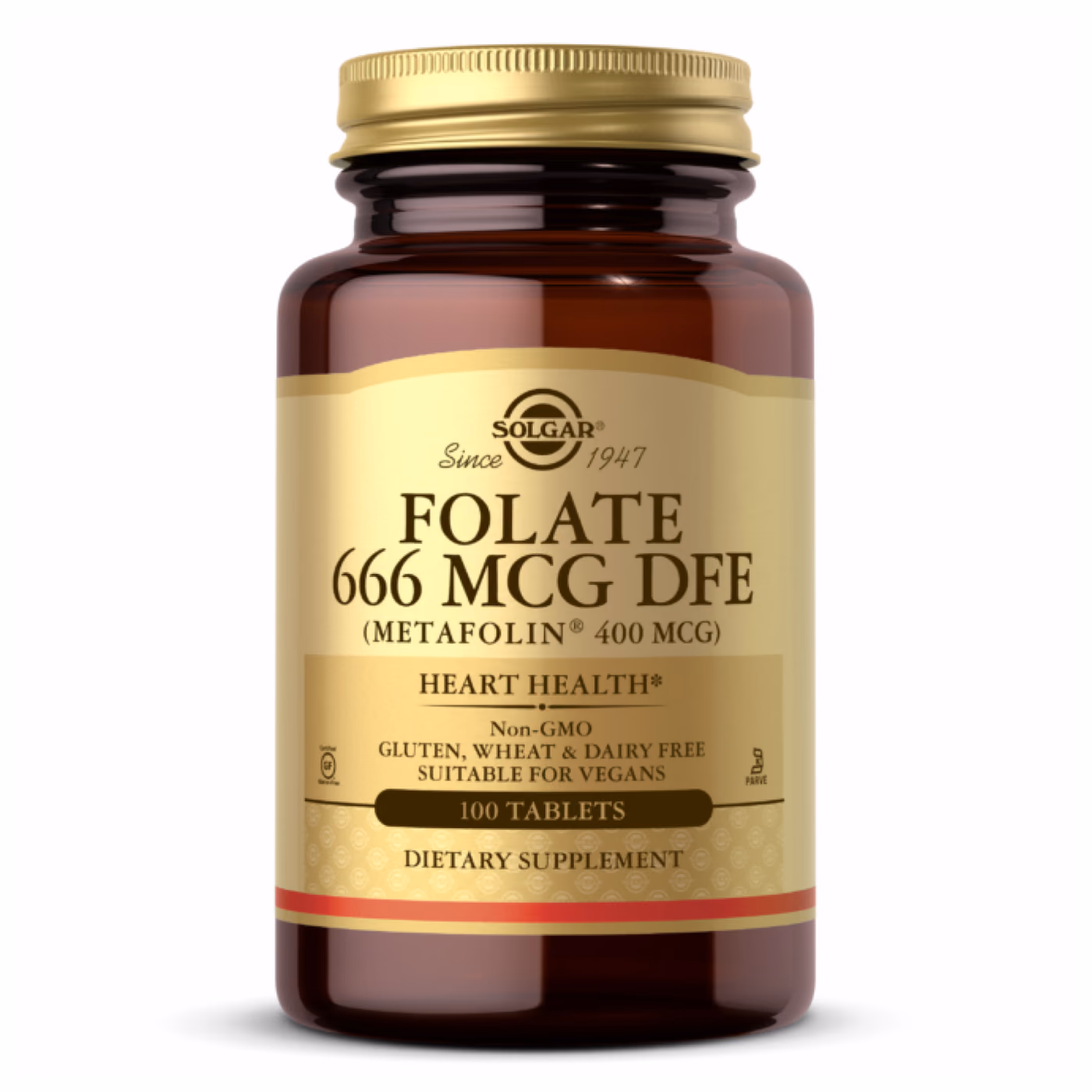 Solgar Folate 400 мкг (Metafolin) — 100 таблеток